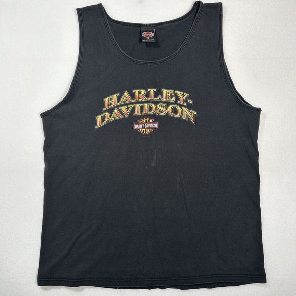 VTG 1999 Harley Davidson Mens L Tank Top Omaha NE Double Sided Eagle Graphic USA - Picture 1 of 10